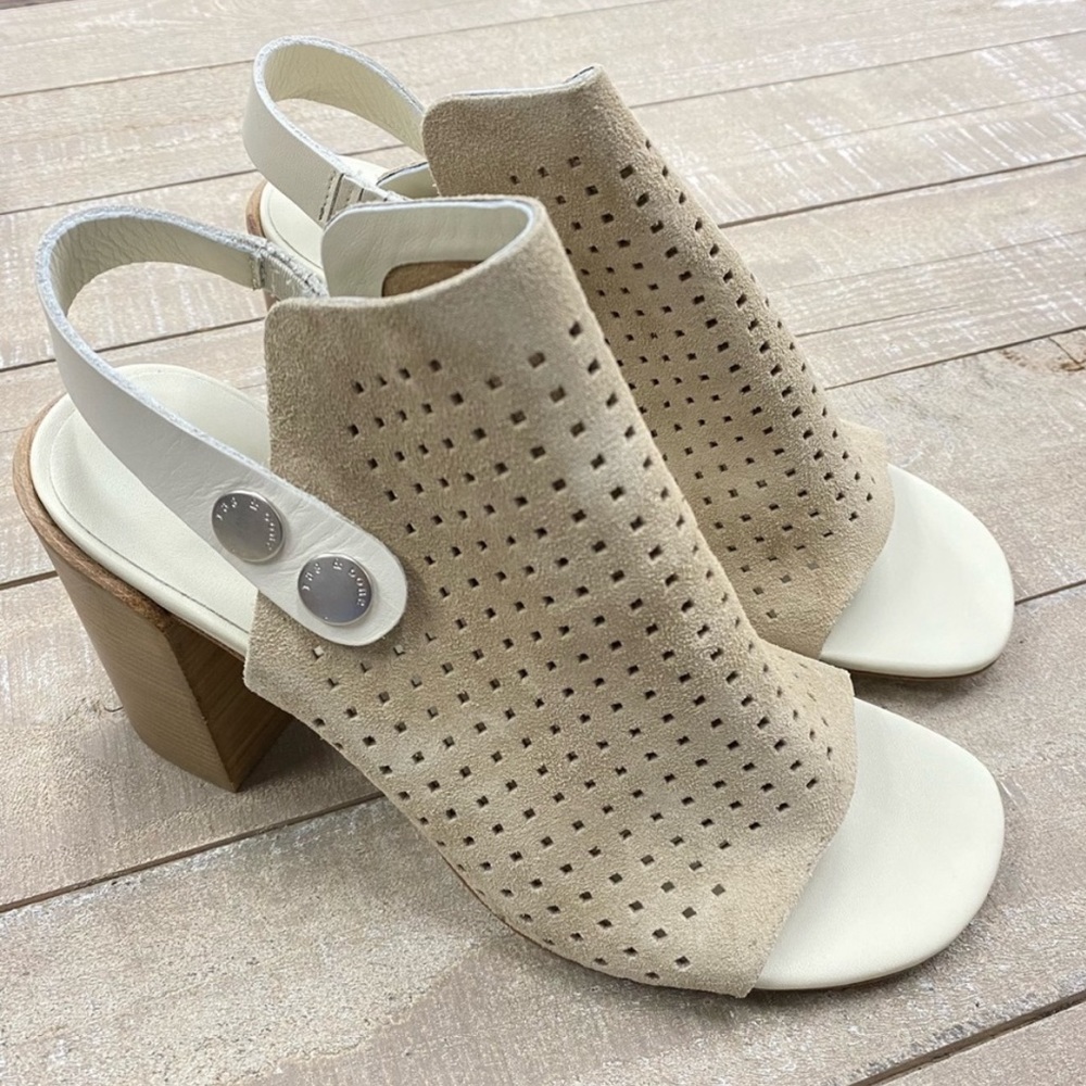 Rag & Bone Rag & Bone Leigh Sandal In Stucco Perforated Suede size 6 $495 - Picture 2 of 4